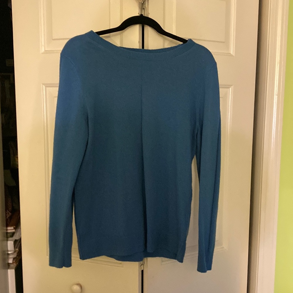 Blue crew neck sweater